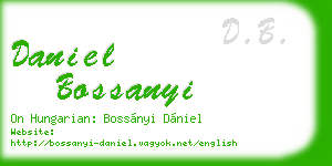 daniel bossanyi business card